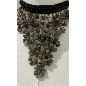 Free People Sea of Love Beaded Choker Necklace Like New