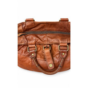 Love Stitch Luna Genuine Leather Patchwork Convertible Boho Tote Bag Brown