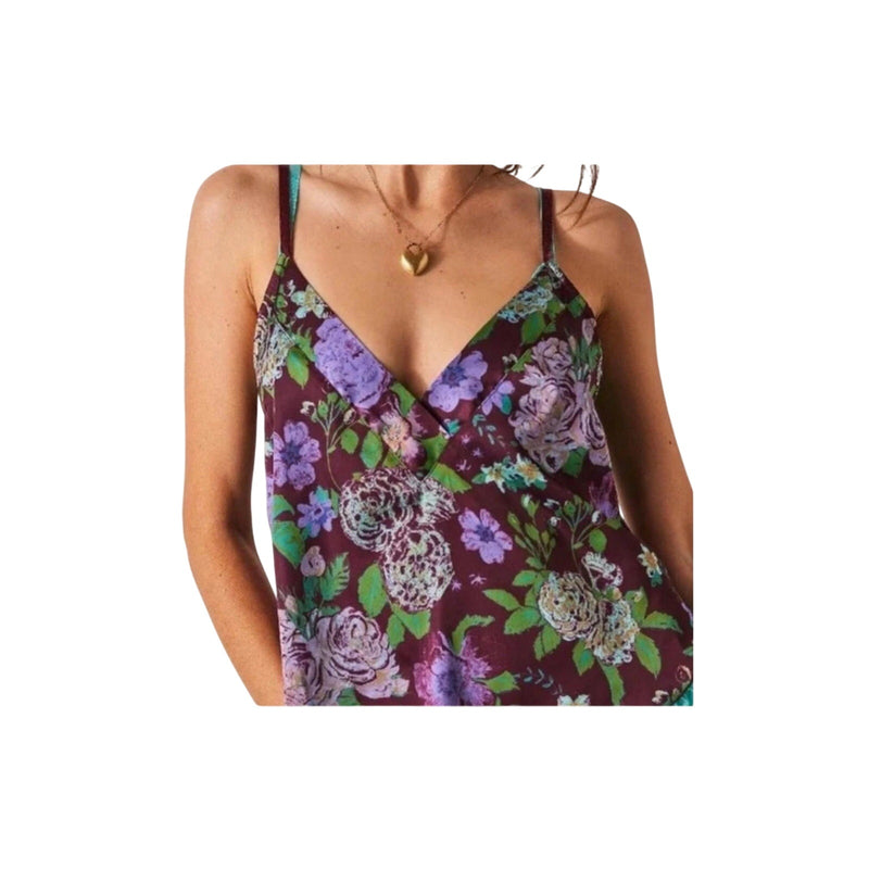 Intimately Free People It's That Simple Tunic Forest Handkerchief Cami Top Large Like New