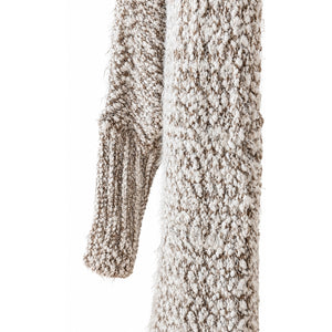 Umgee USA M/L Marled Chunky Knit Fringe Open Front Boho Cardigan Sweater NWT