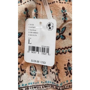 Free People Large Descanso Floral Mini Dress Chocolate Whimsy