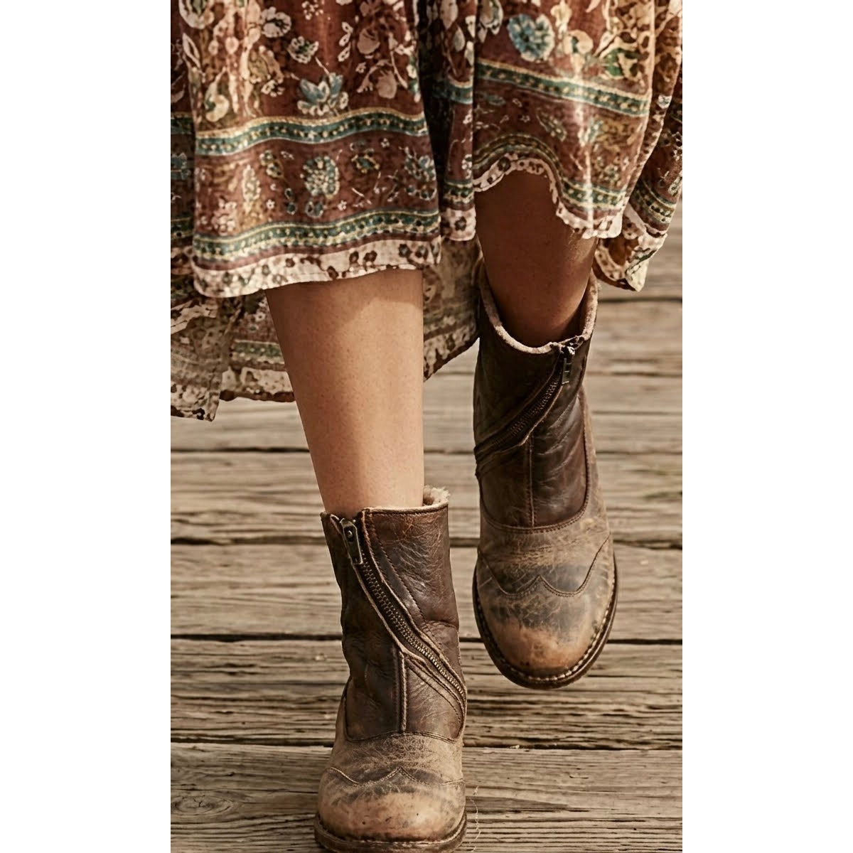 Bed Stü for Free People  Spontaneous Shearling-Lined Zipper Vintage Boot 8
