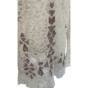 Free People "Secret Origins" Allover Lace with Embroidery Tunic / Mini Dress.