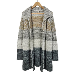 Free People Medium Wool-Blend Ombré Open-Front Shawl Collar Cardigan Sweater
