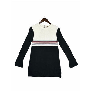 Free People Medium Colorblock Striped Mini Sweater Dress
