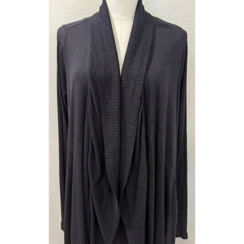 Splendid Aria Side Pocket Draped Open Front Cardigan Sweater Medium