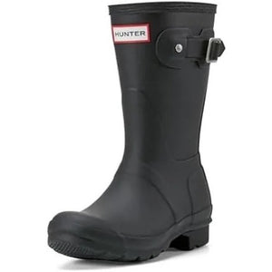 Hunter Women's Original Short Waterproof Black Matte Rain Boots 9 LIKE NEW