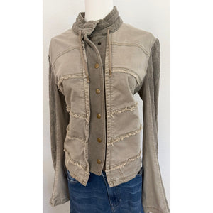 Free People Olive Green Military Jacket Size Medium Like New