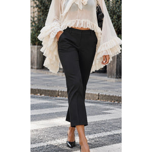Diane von Furstenberg DVF Lendra Black Ankle Zip Pants Size 6