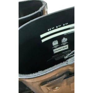 Hunter Women's Original Short Rubber Biker Black Matte Rain Boots 8 NWOT