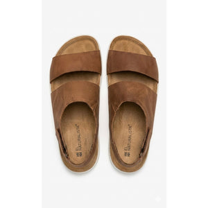 El Naturalista Koi Brown Leather Double Strap White Sole Sandals 9M NWB