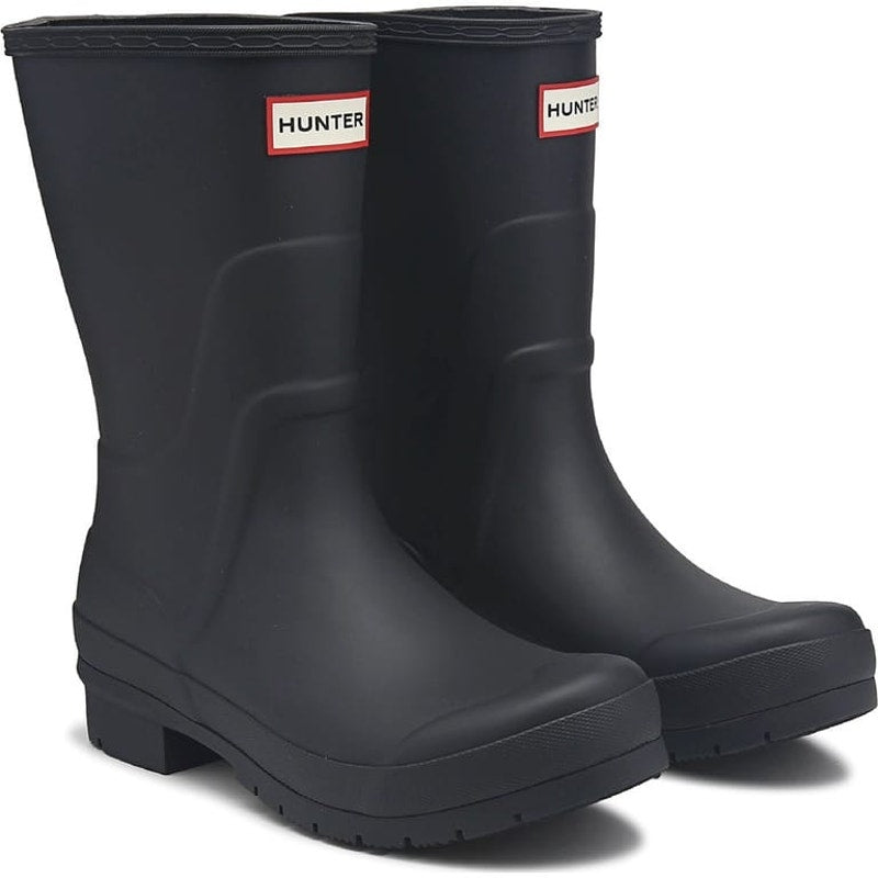 Hunter Women's Original Short Waterproof Black Matte Rain Boots 9 LIKE NEW