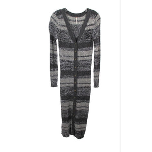 Free People XSmall Cozy Up Cardigan Maxi Dress Black Combo