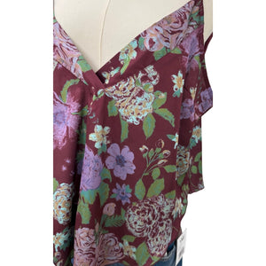 Intimately Free People It's That Simple Tunic Forest Handkerchief Cami Top Large Like New