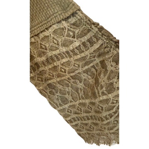Free People Juliet Lace Cuff With Lace- Up Detail Olive Thermal Top