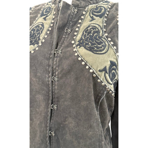 Free People Studded Embroidered Pirate / Steampunk Military Band Jacket SZ 12