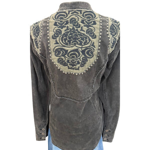 Free People Studded Embroidered Pirate / Steampunk Military Band Jacket SZ 12