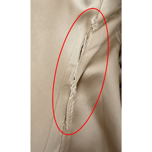 Lemon Cream Wool Blend Long Utility Tailored Button Front Coat Size 6
