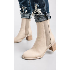 Oasis Society Cora Nude Stacked Heel Ankle Boot 8.5 New