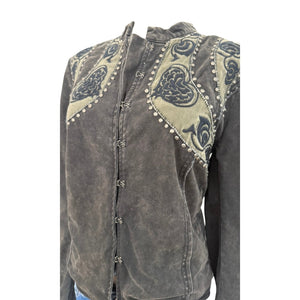 Free People Studded Embroidered Pirate / Steampunk Military Band Jacket SZ 12