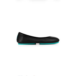 Tieks Matte Black Italian Leather Ballet Flats 8 New Without Box