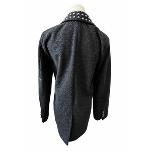 Free People One Teaspoon Charcoal Small Studded Blazer