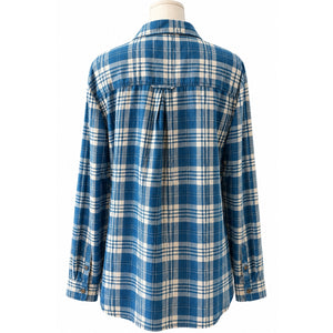 American Eagle Blue Plaid Lightweight Cotton Flannel Button Down Shirt Medium
 NWOT