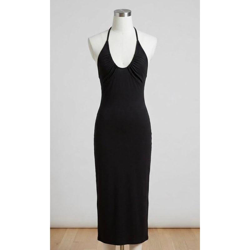 Free People Black Honey Sweater Midi Dress Large NEW W/O TAGS