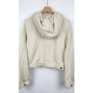 Free People We The Free Dreamers Cropped Knit Hooded Jacket
