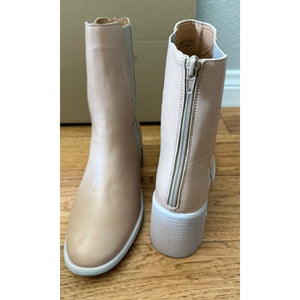 Oasis Society Cora Nude Stacked Heel Ankle Boot 8.5 New