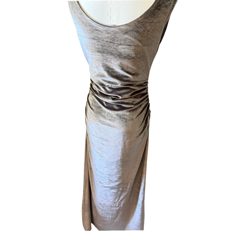 Ownley Gina XLarge Sleeveless Velvet Ruched Midi Dress Sold at Free People