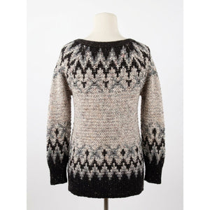 Free People Medium Love Bug Lace-Up Nordic Fair Isle Pullover Sweater Boho