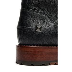 Franco Sarto Women's Hero Black Leather Ankle Studded Bootie 8M PRISTINE NEW WO BOX