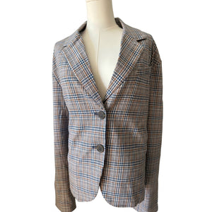 We The Free Free People Medium Cali Plaid Blazer Dust Combo Jacket
